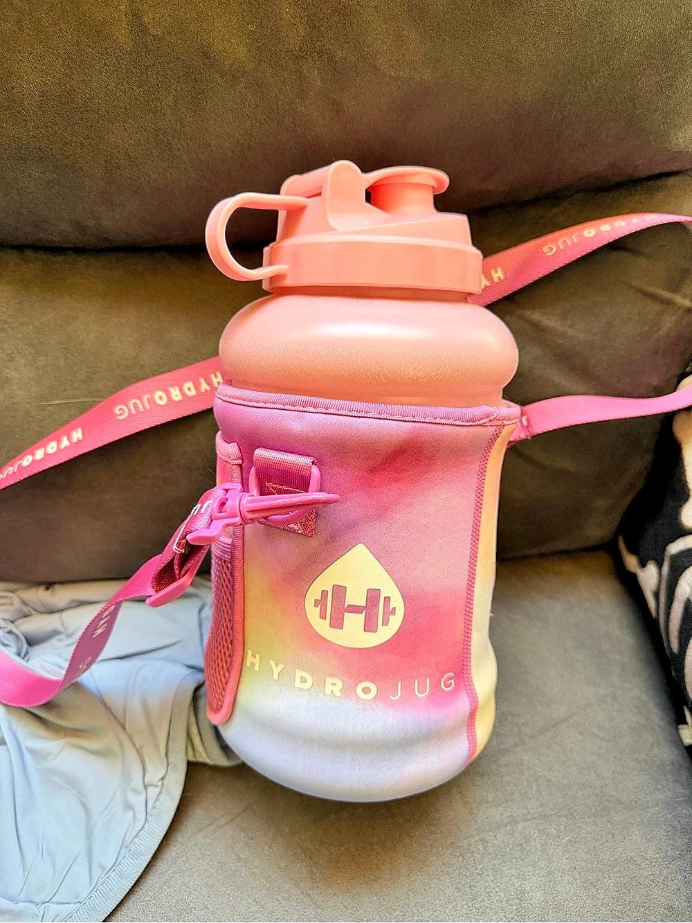 Hydrojug Pink Tie-Dye Crossbody Water Bottle and Bag